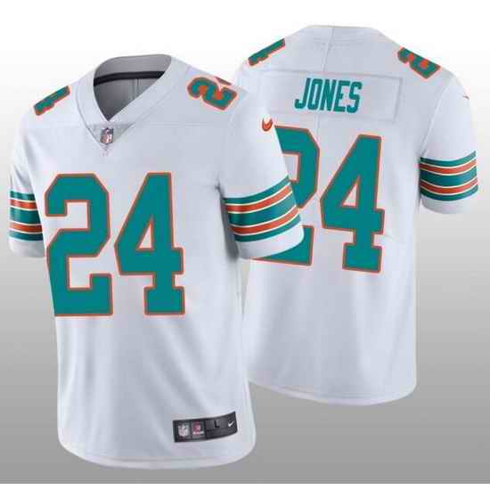 Nike Dolphins 24 Byron Jones White Throwback Vapor Untouchable Limited Jersey